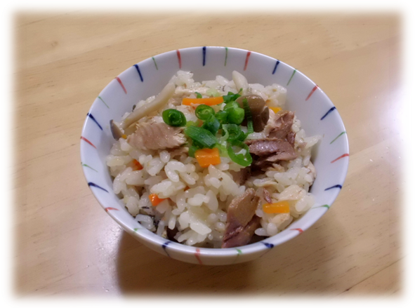 焼きさんまの炊き込みごはん