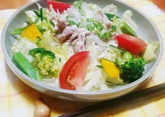『さっぱり豚しゃぶサラダそうめん』